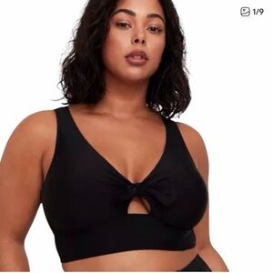 TorridBlack Women's knotted bikini Top